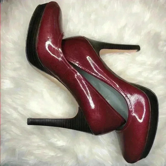 Calvin Klein Burgundy Heels - Picture 2 of 3